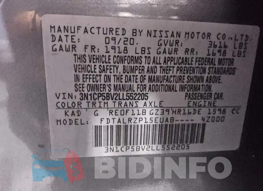 3N1CP5BV2LL552205 Photo# 13