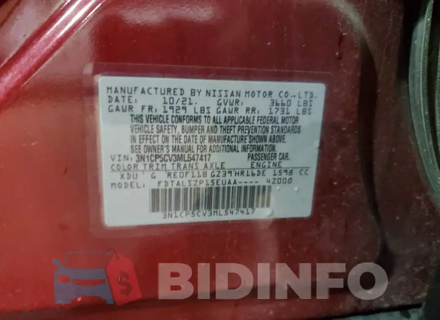 3N1CP5CV3ML547417 Photo# 13