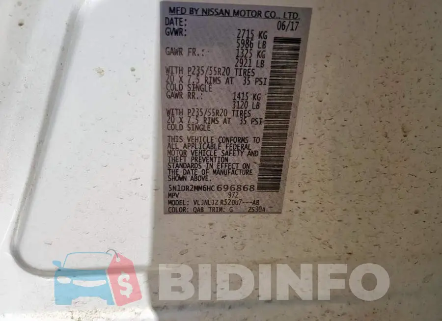 5N1DR2MM6HC696868 Photo# 13