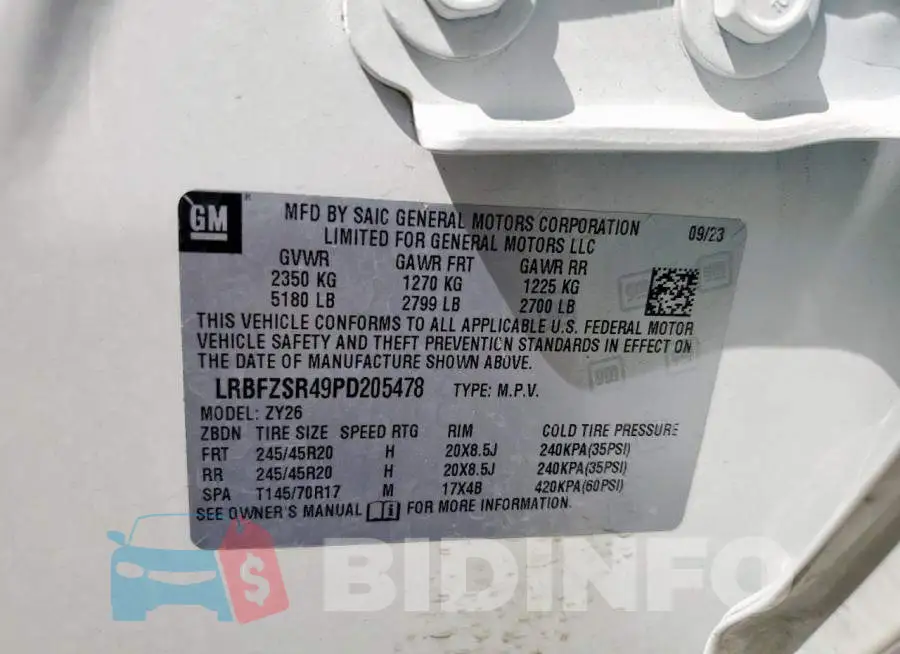 LRBFZSR49PD205478 Photo# 13