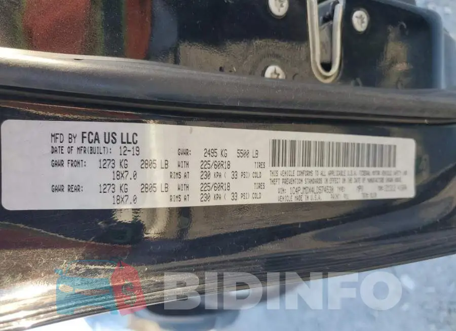 1C4PJMDX4LD574530 Photo# 13