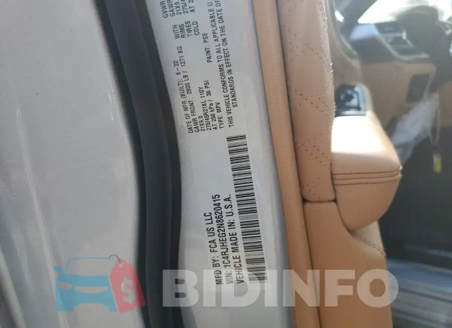 1C4RJHEG2N8620415 Photo# 13