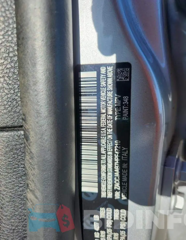 ZACCJAAB7HPF47210 Photo# 12