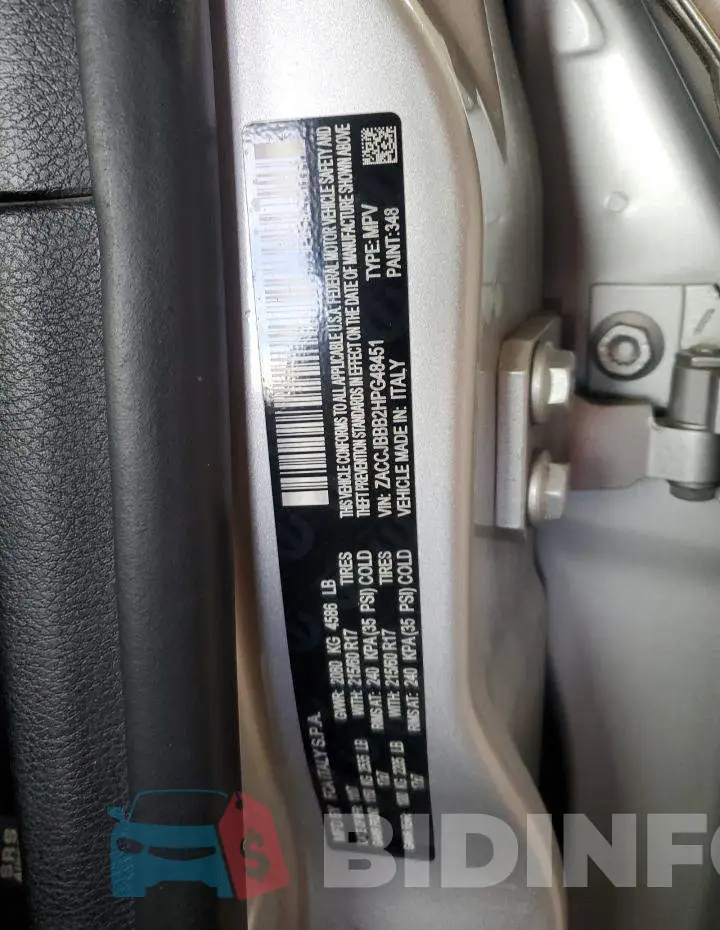ZACCJBBB2HPG48451 Photo# 14