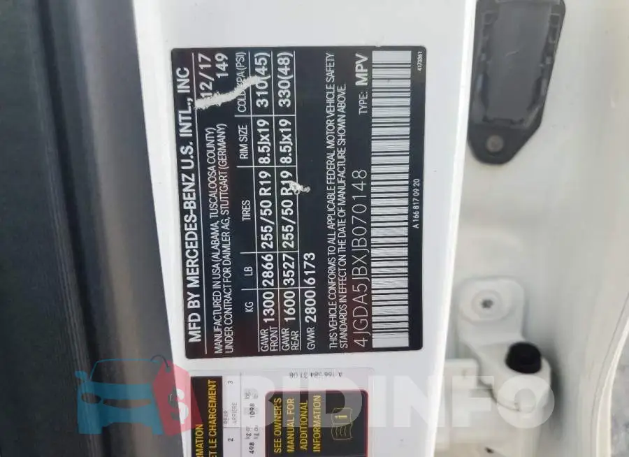 4JGDA5JBXJB070148 Photo# 12