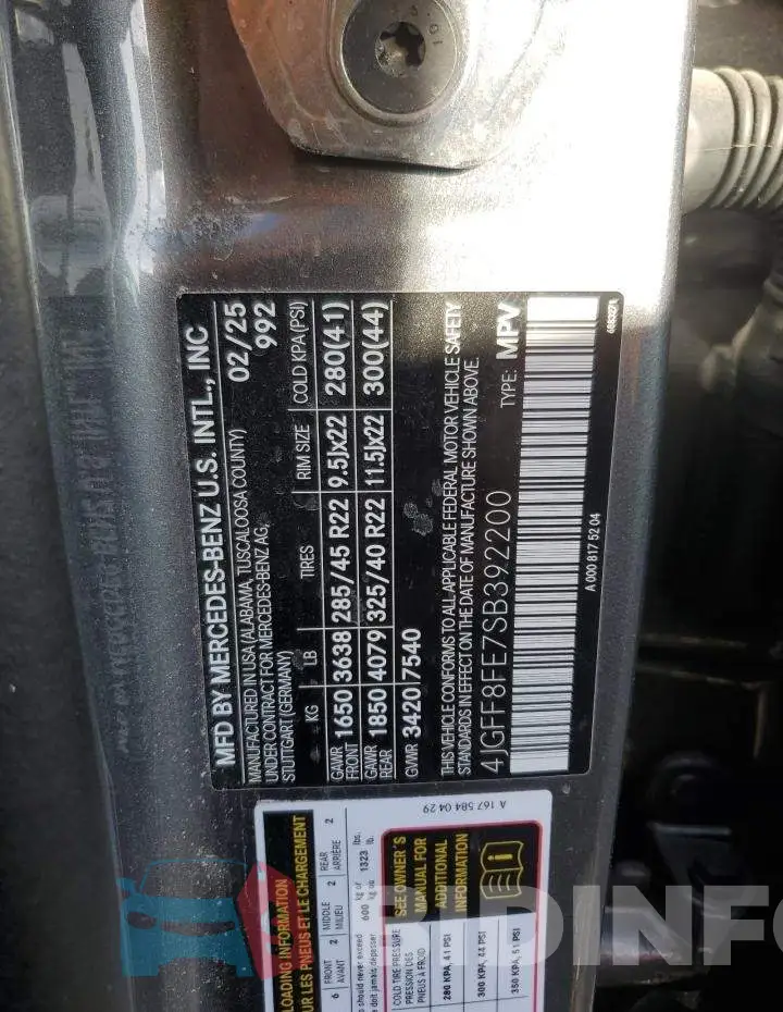 4JGFF8FE7SB392200 Photo# 13