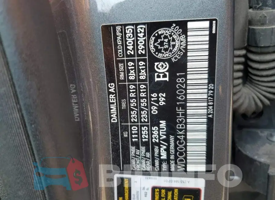 WDC0G4KB3HF160281 Photo# 14