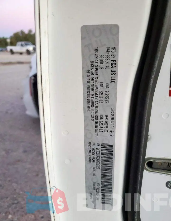 2C3CDXBG6KH681725 Photo# 12