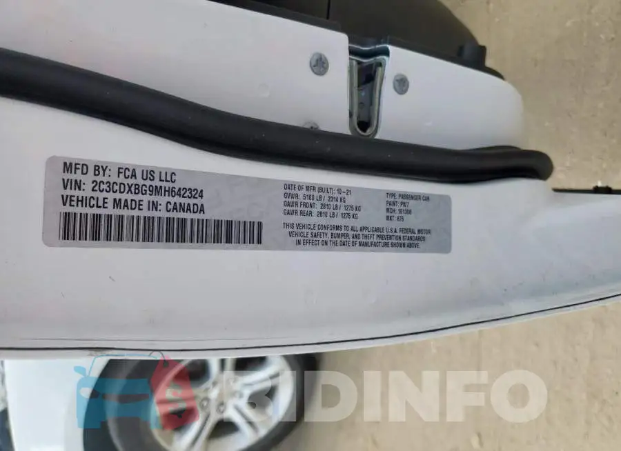 2C3CDXBG9MH642324 Photo# 13