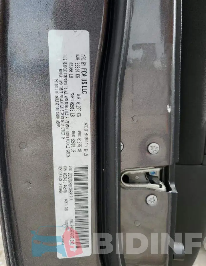 2C3CDXHG4KH681214 Photo# 12