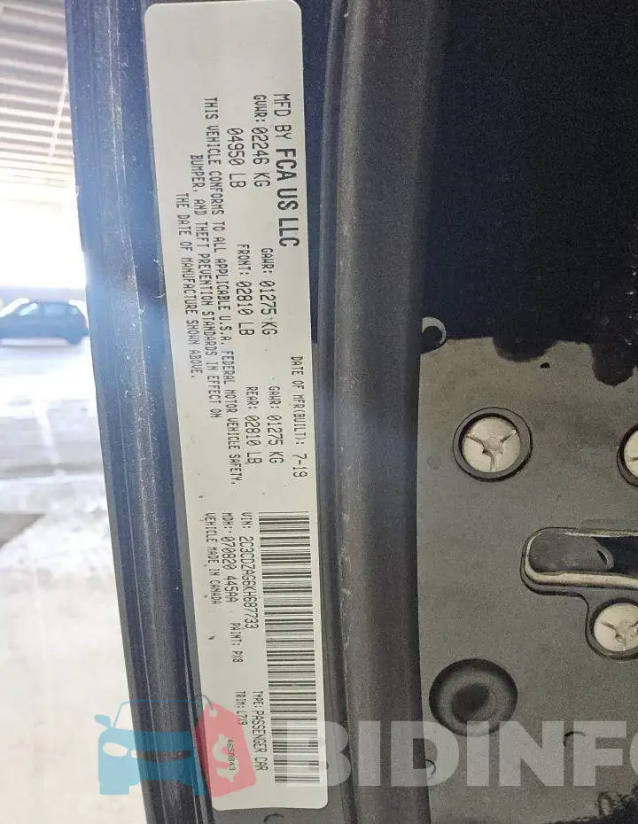 2C3CDZAG6KH687733 Photo# 12