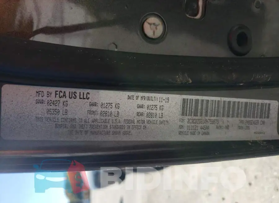 2C3CDZGG1KH759879 Photo# 12