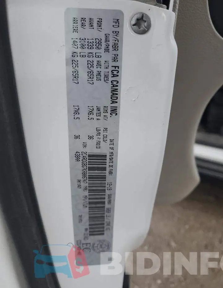 2C4RDGBG7KR806747 Photo# 13