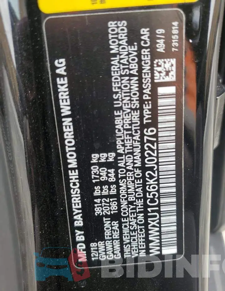 WMWXU1C56K2J02276 Photo# 12