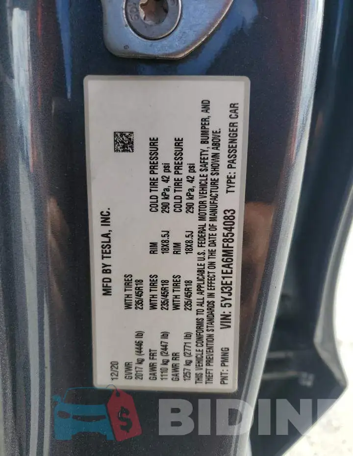 5YJ3E1EA6MF854083 Photo# 12