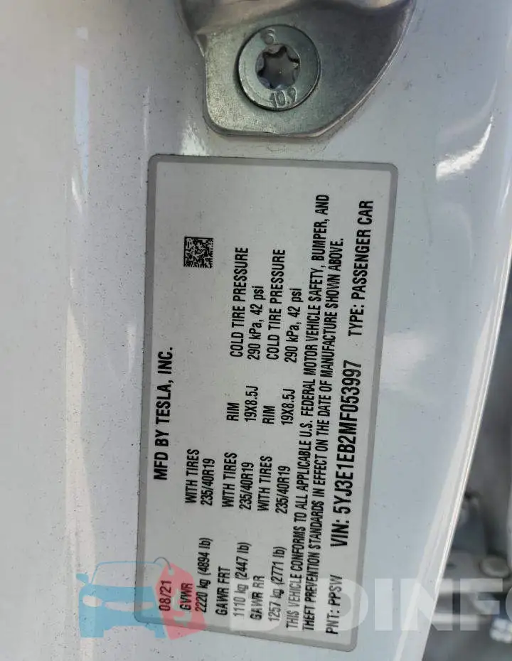 5YJ3E1EB2MF053997 Photo# 12