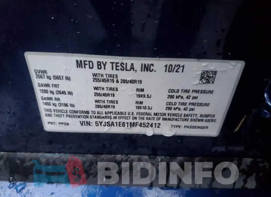 5YJSA1E61MF452412 Photo# 12