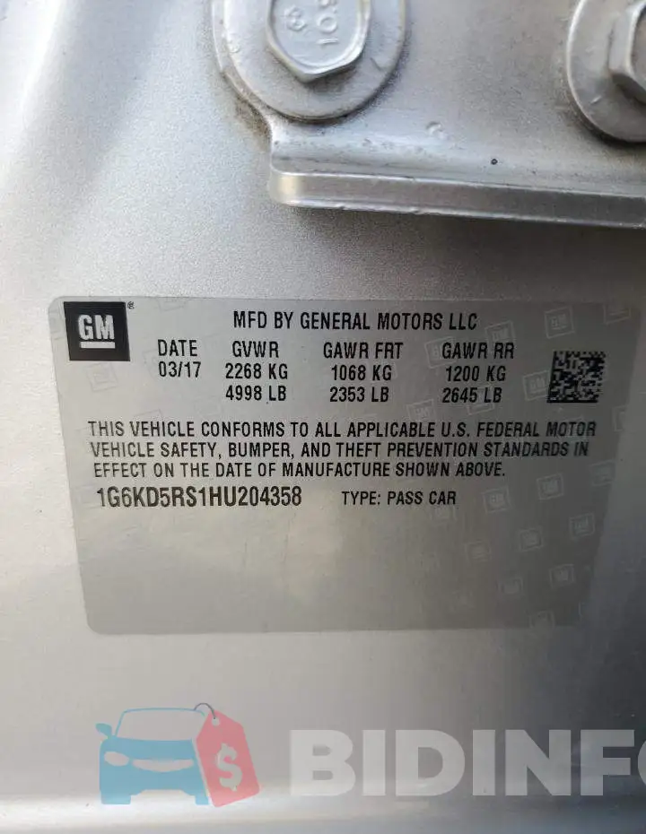 1G6KD5RS1HU204358 Photo# 12