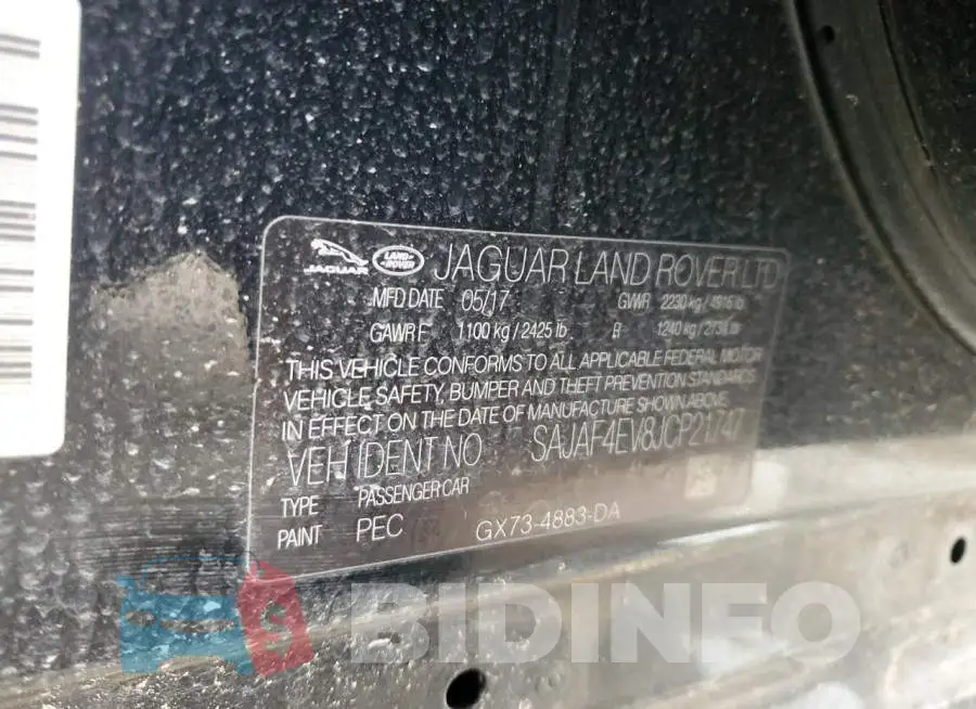 SAJAF4EV8JCP21747 Photo# 12