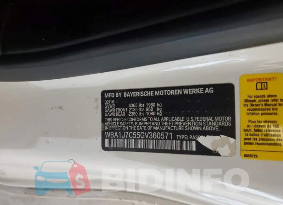 WBA1J7C55GV360571 Photo# 12