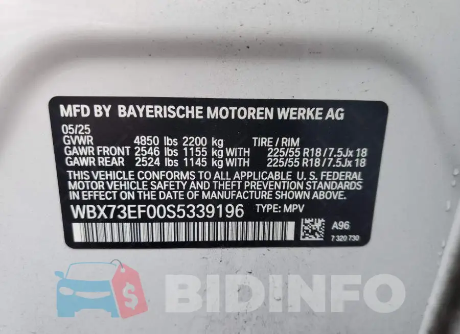 WBX73EF00S5339196 Photo# 13