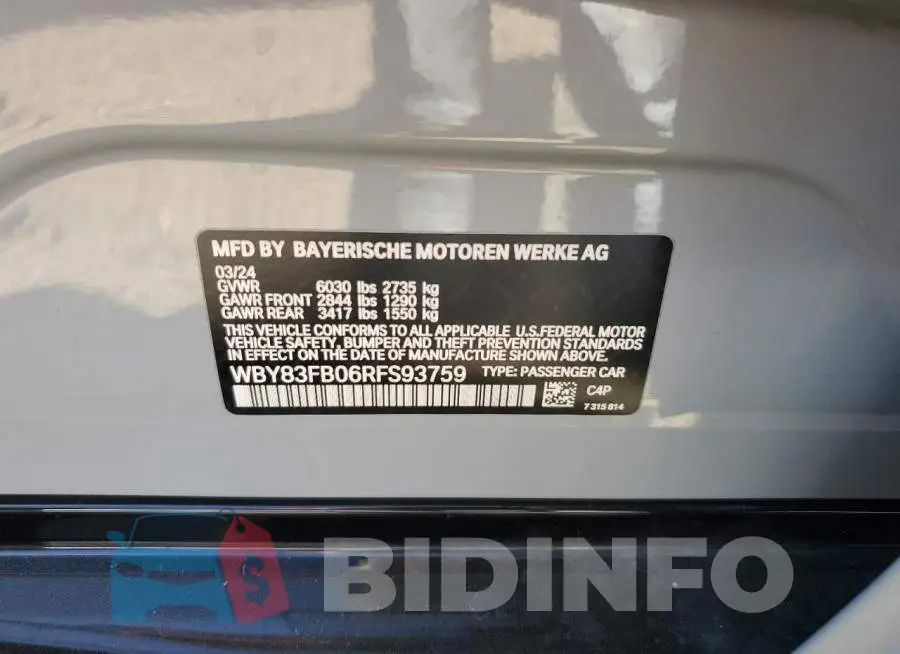 WBY83FB06RFS93759 Photo# 13