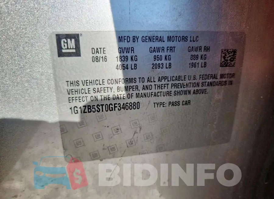 1G1ZB5ST0GF346880 Photo# 12