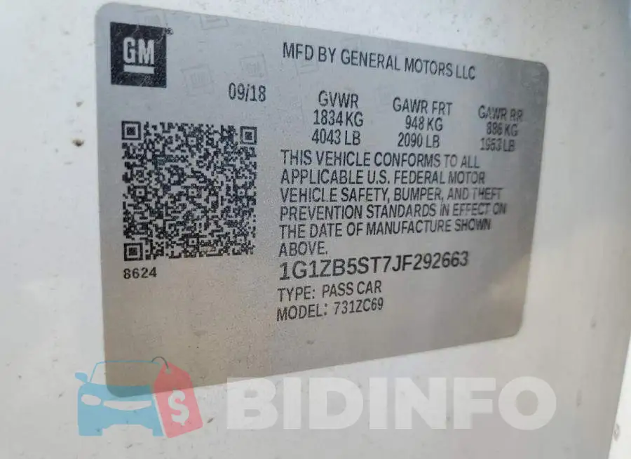 1G1ZB5ST7JF292663 Photo# 12