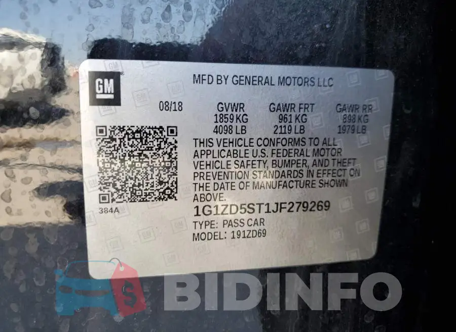 1G1ZD5ST1JF279269 Photo# 12