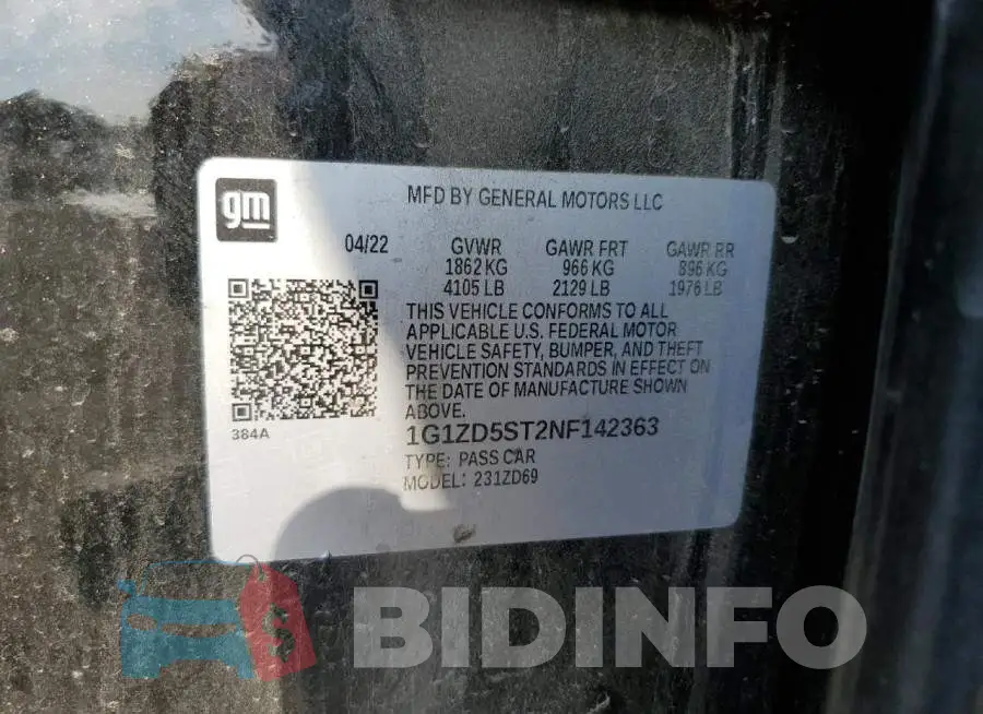 1G1ZD5ST2NF142363 Photo# 13