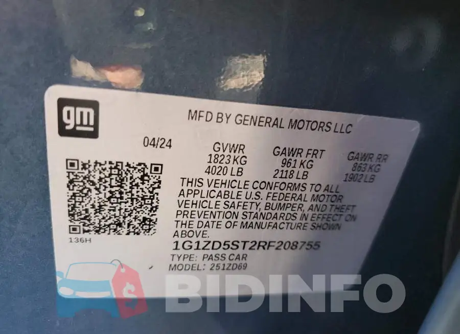 1G1ZD5ST2RF208755 Photo# 12