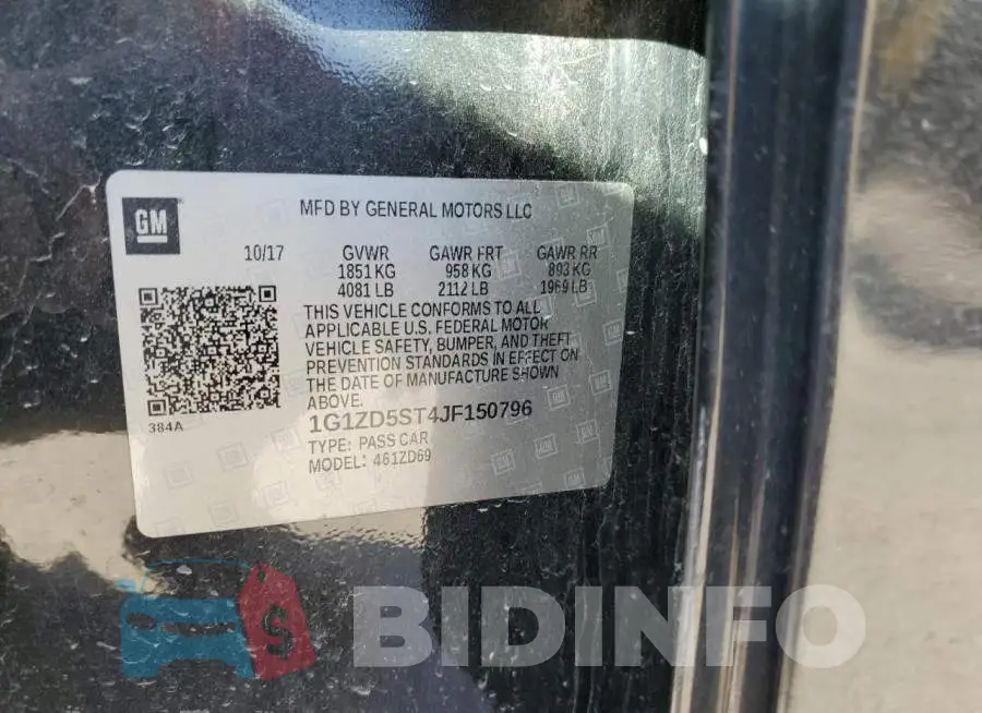 1G1ZD5ST4JF150796 Photo# 13