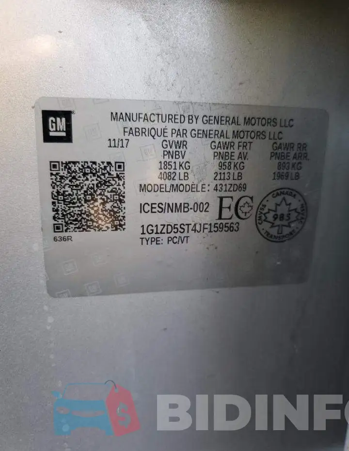 1G1ZD5ST4JF159563 Photo# 13