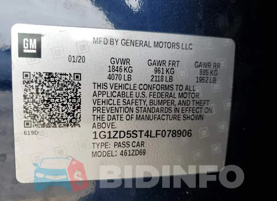 1G1ZD5ST4LF078906 Photo# 12