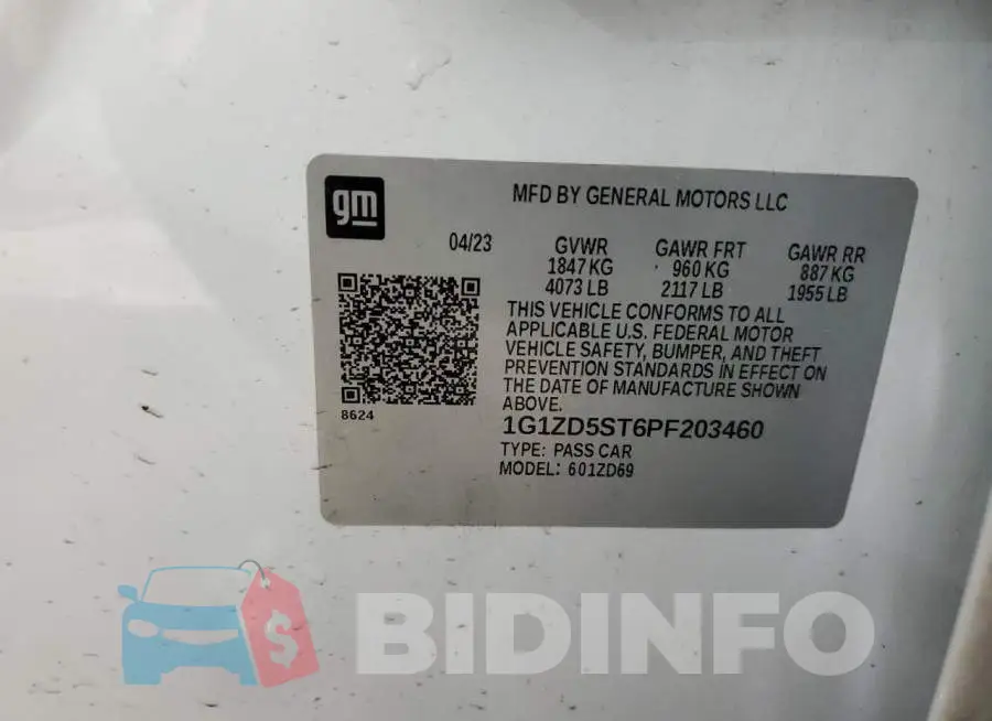1G1ZD5ST6PF203460 Photo# 12