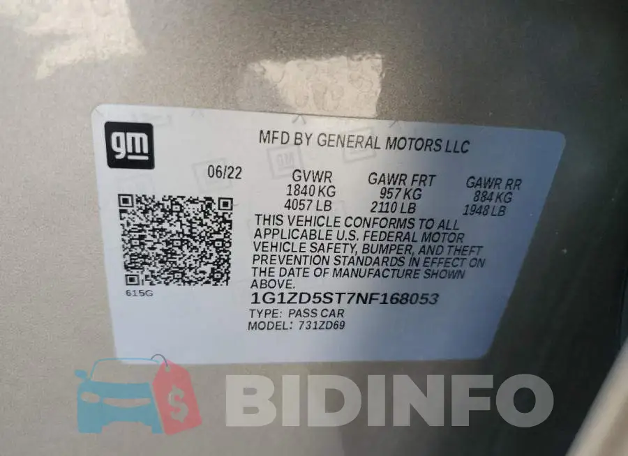 1G1ZD5ST7NF168053 Photo# 12