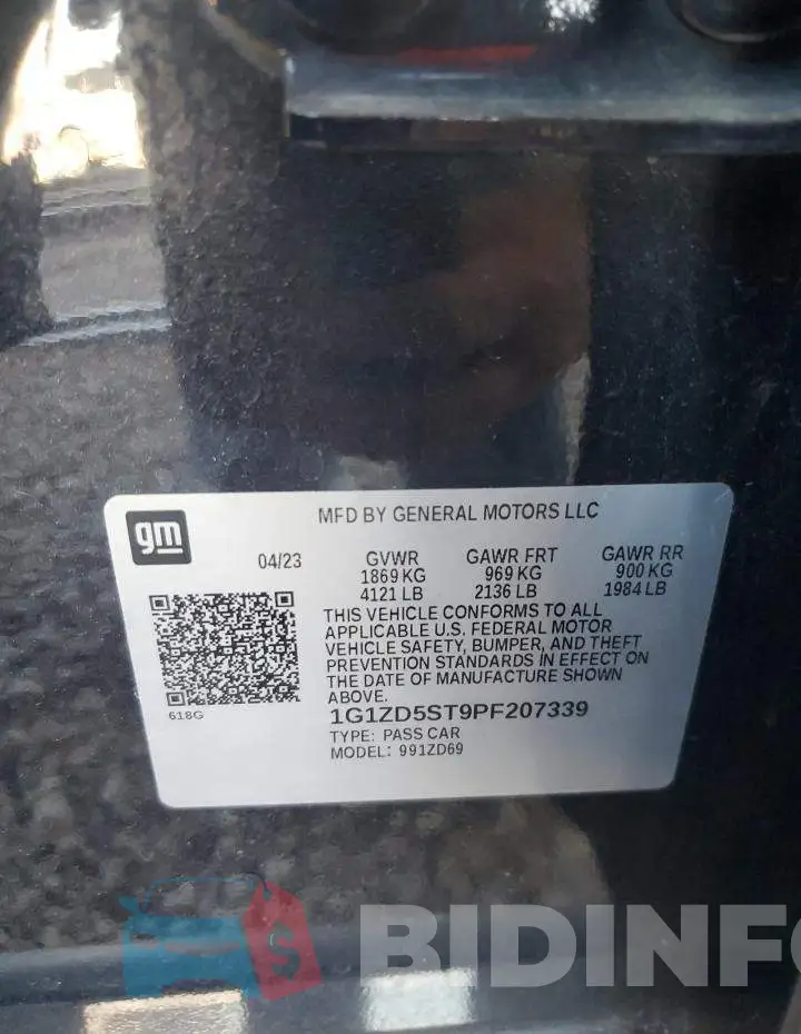 1G1ZD5ST9PF207339 Photo# 12