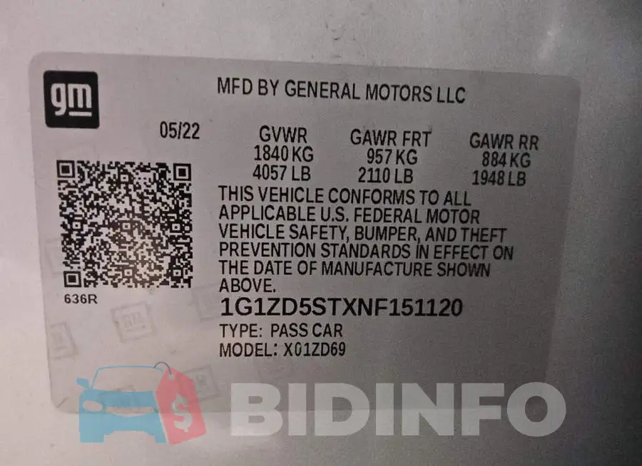 1G1ZD5STXNF151120 Photo# 12
