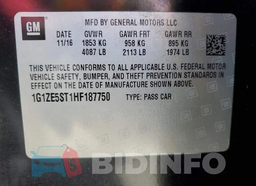 1G1ZE5ST1HF187750 Photo# 12