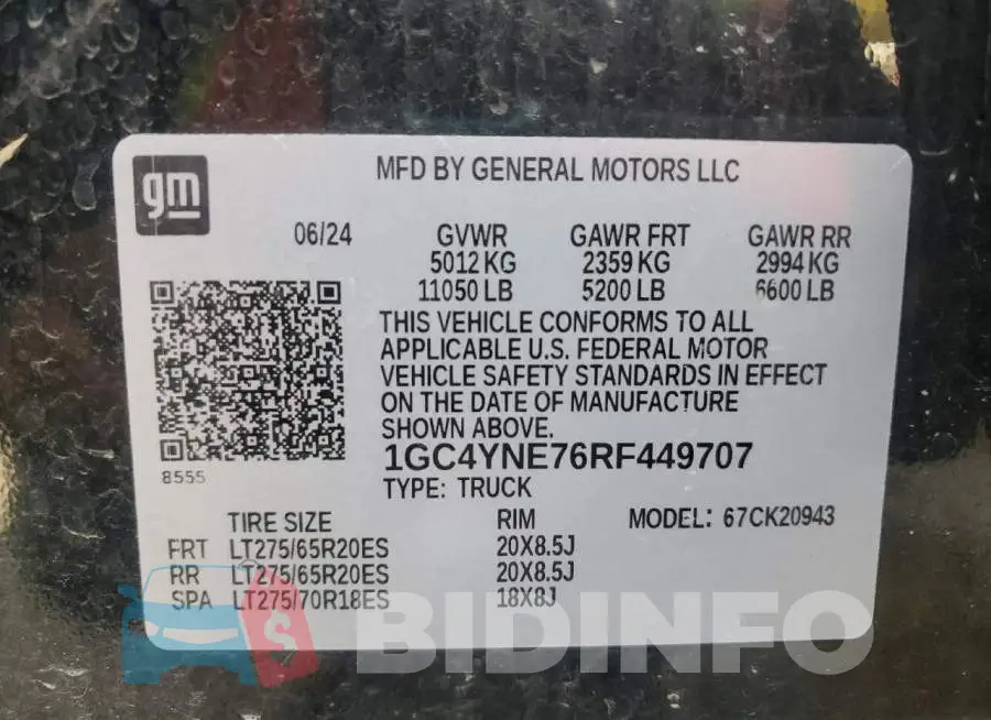 1GC4YNE76RF449707 Photo# 12