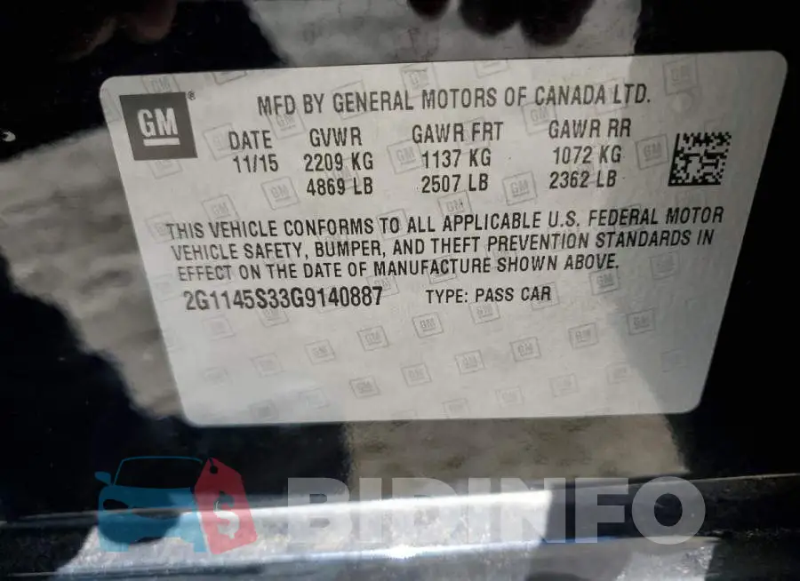 2G1145S33G9140887 Photo# 12