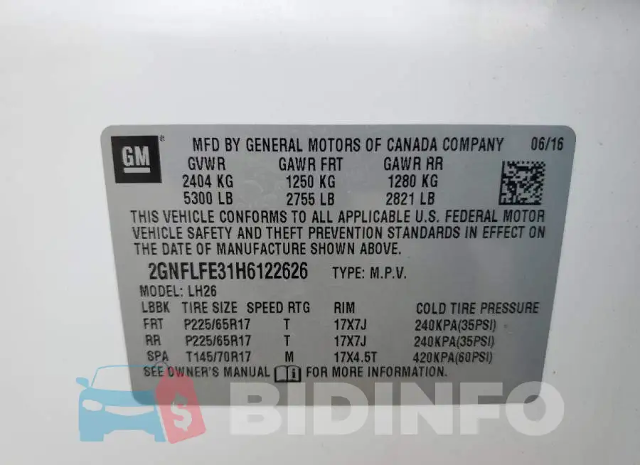 2GNFLFE31H6122626 Photo# 13