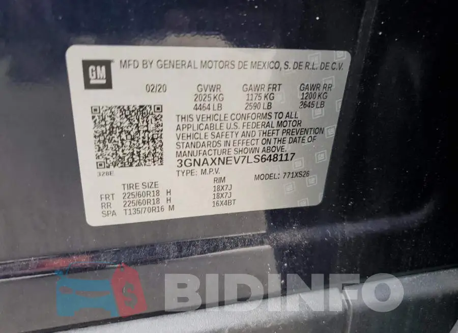 3GNAXNEV7LS648117 Photo# 13