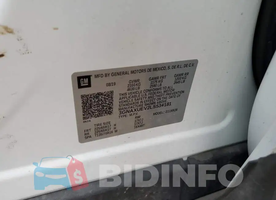 3GNAXUEV2LS534181 Photo# 13