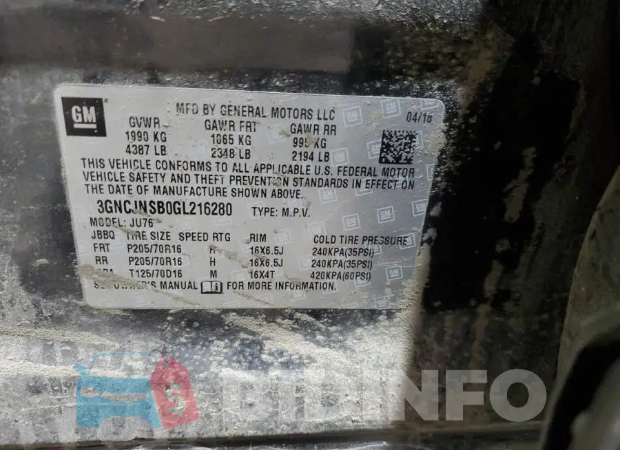 3GNCJNSB0GL216280 Photo# 13