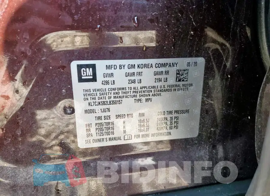 KL7CJKSB2LB350157 Photo# 13