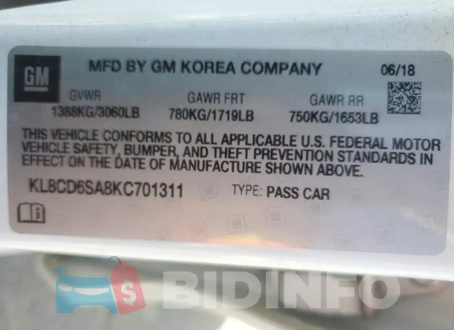 KL8CD6SA8KC701311 Photo# 12