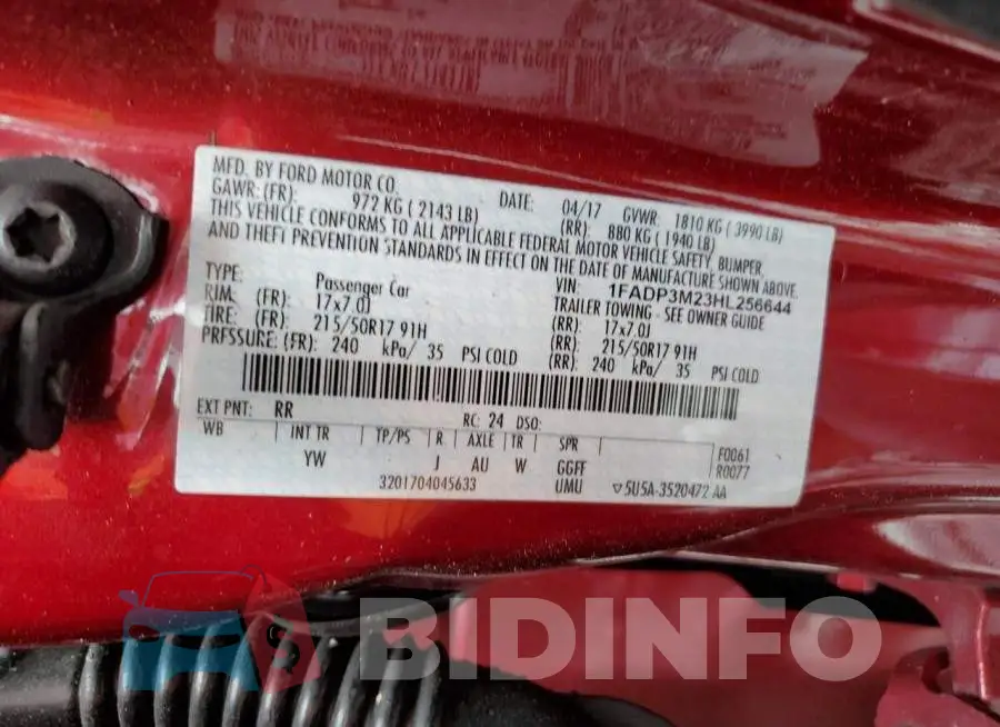 1FADP3M23HL256644 Photo# 12