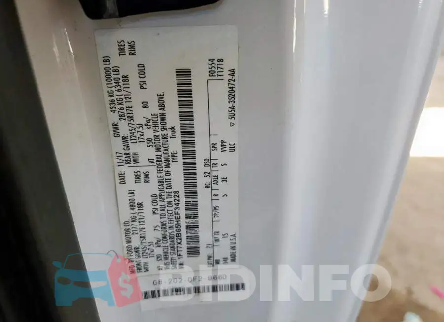 1FT7X2B65HEF34228 Photo# 12