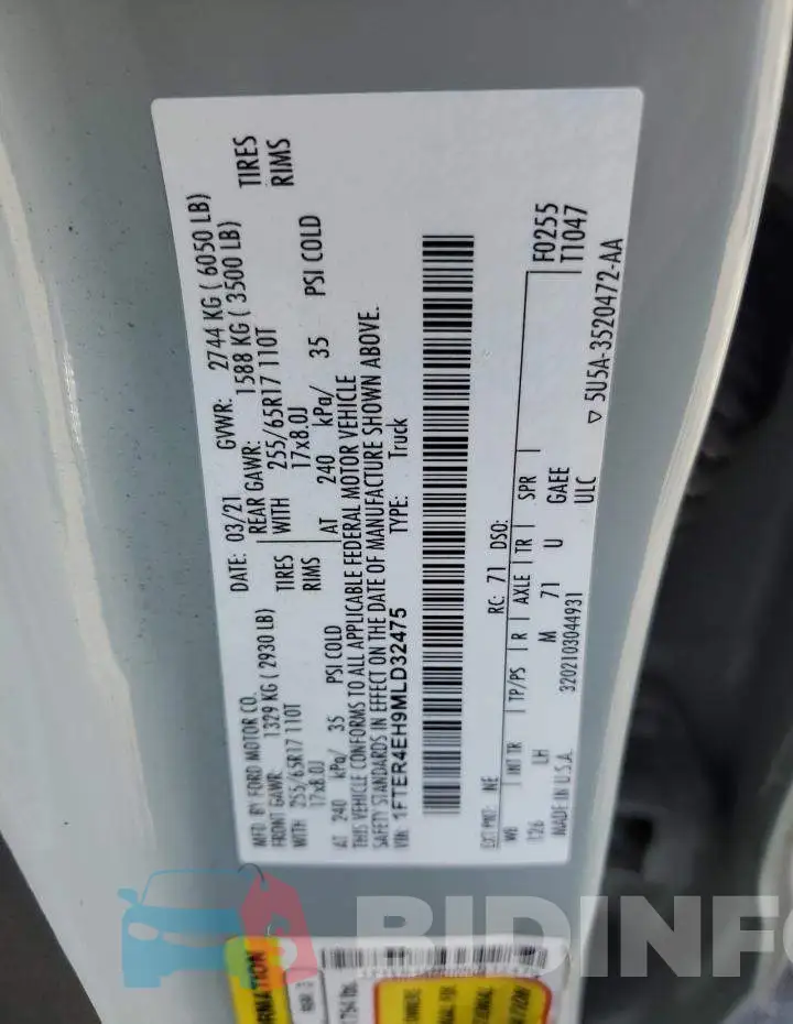 1FTER4EH9MLD32475 Photo# 12